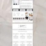 Canva brand ambassador media kit template with audience insights and collaboration layout