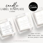 Minimal Candle Label, DIY Printable Candle Labels, Personalized Candle Sticker Design, Candle Label Template, Editable Candle Logo Jar Label