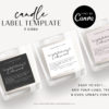 Minimal Candle Label, DIY Printable Candle Labels, Personalized Candle Sticker Design, Candle Label Template, Editable Candle Logo Jar Label