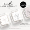 Editable Candle Label, DIY Printable Candle Labels, Personalized Candle Sticker Design, Candle Label Template, Minimal Candle Logo Jar Label