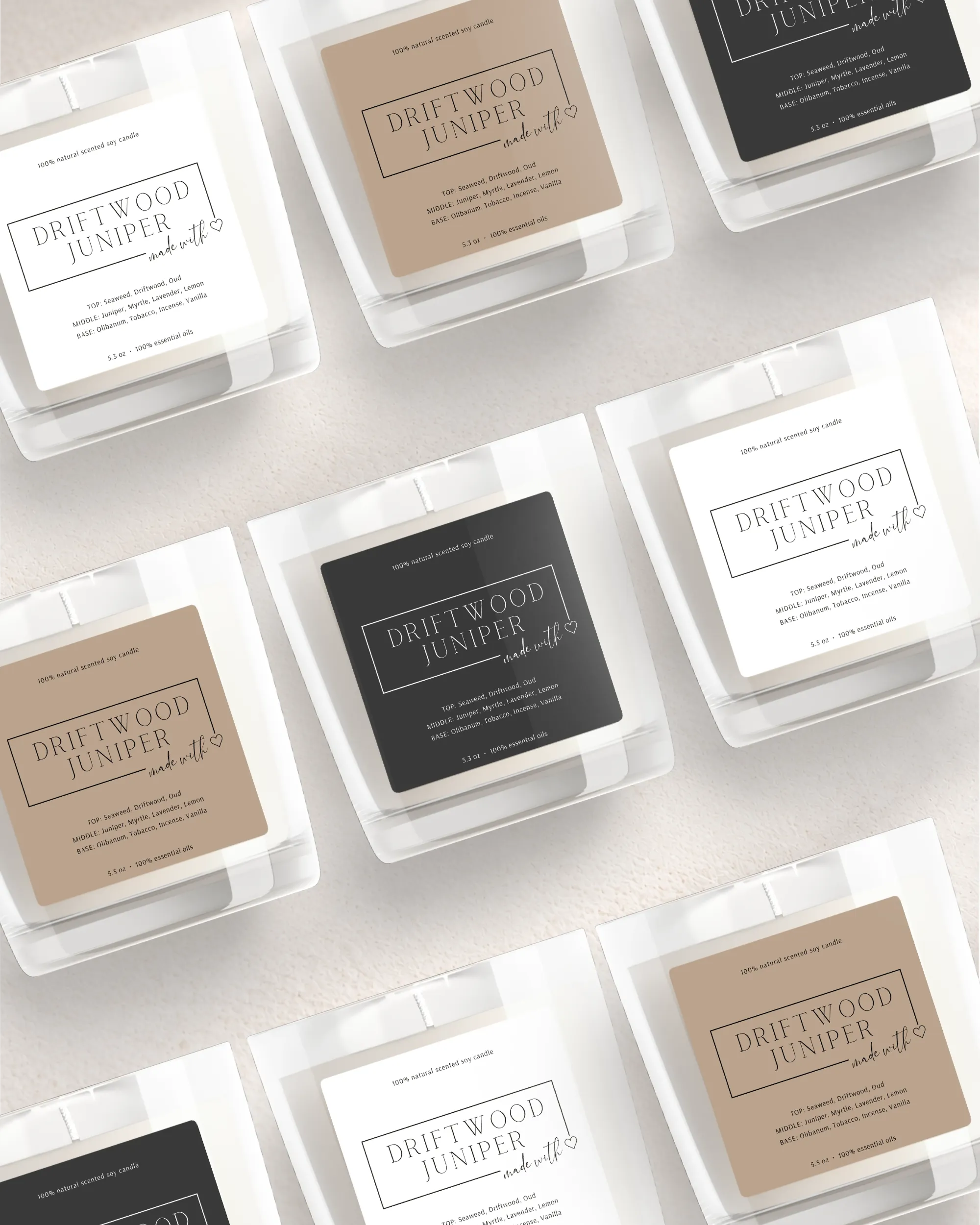 Custom Candle Label Template Personalized Candle Label Design, Minimal Candle Label, DIY Editable Candle Logo Jar Label