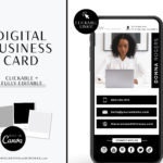 Virtual Business Cards Template, Modern Business Card for Realtor, Real Estate Business Card Template, Digital Canva Business Card Template