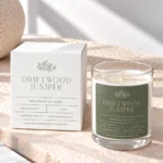 Elegant Candle Label Template with floral details, DIY Personalized Printable Labels for your Candle Jar
