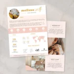 Canva luxury partnership pitch deck template with audience insights and brand presentation