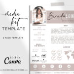 2 Page Influencer Media Kit Template for Canva, Media Kit for Social Media Influencer, Instagram Influencer Press Kit Pitch Kit