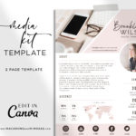 Pretty media kit template, Influencer Media Kit, Press Kit, Pitch Kit, Blogger Template, Instagram Brand Ambassador Media Kit Template