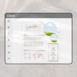 Canva minimalist media kit template with audience insights and collaboration presentation