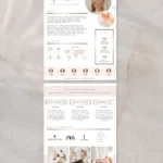 Canva minimalist media kit template with audience insights and collaboration presentation