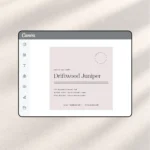 This modern candle label template to personalise your candle logo and brand editable in Canva