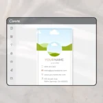 ​Modern Minimalistic Real Estate Virtual Digital Business Card Template for Canva