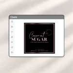 Luxury cndle label templates professional design in an elegant rose gold