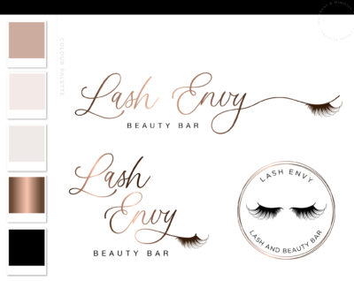 Lash Artist Logo, Beauty Logo Premade Design, Makeup Artist Branding Logo Kit, Lash Technician Logo for Salon and Eyelash Studio Logo