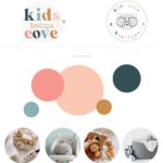 Kids Boutique Bear Logo Design and Branding Kit, Children's Shop and Photography Logo Package, Custom Baby Bear Logo with Glasses