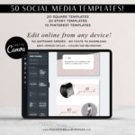 Pinterest Template Canva Bundle, Instagram engagement story posts for Canva, How to boost your engagement on instagram