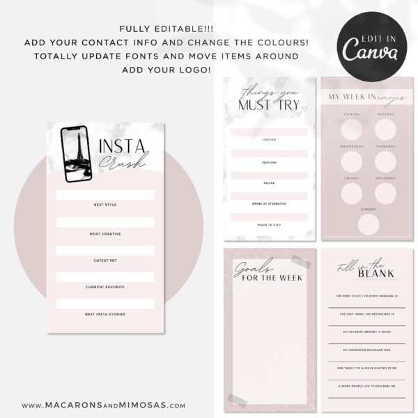 Pinterest Templates for Canva • Macarons and Mimosas