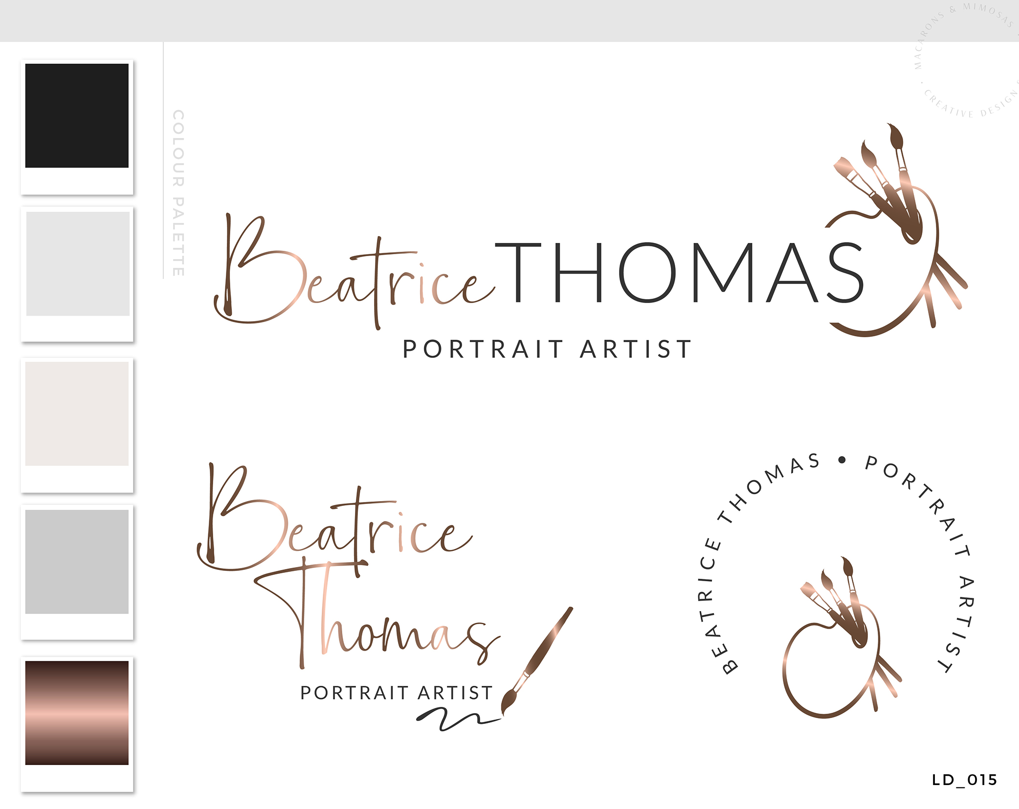 Artist Logo Painter For Craft Macarons And Mimosas