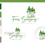 Lawn Care Logo, Watercolor Tree Logo, Landscaping Logo Design, Garden Blog, Organic Plant Logo, Business Branding Package, Botanical Logo