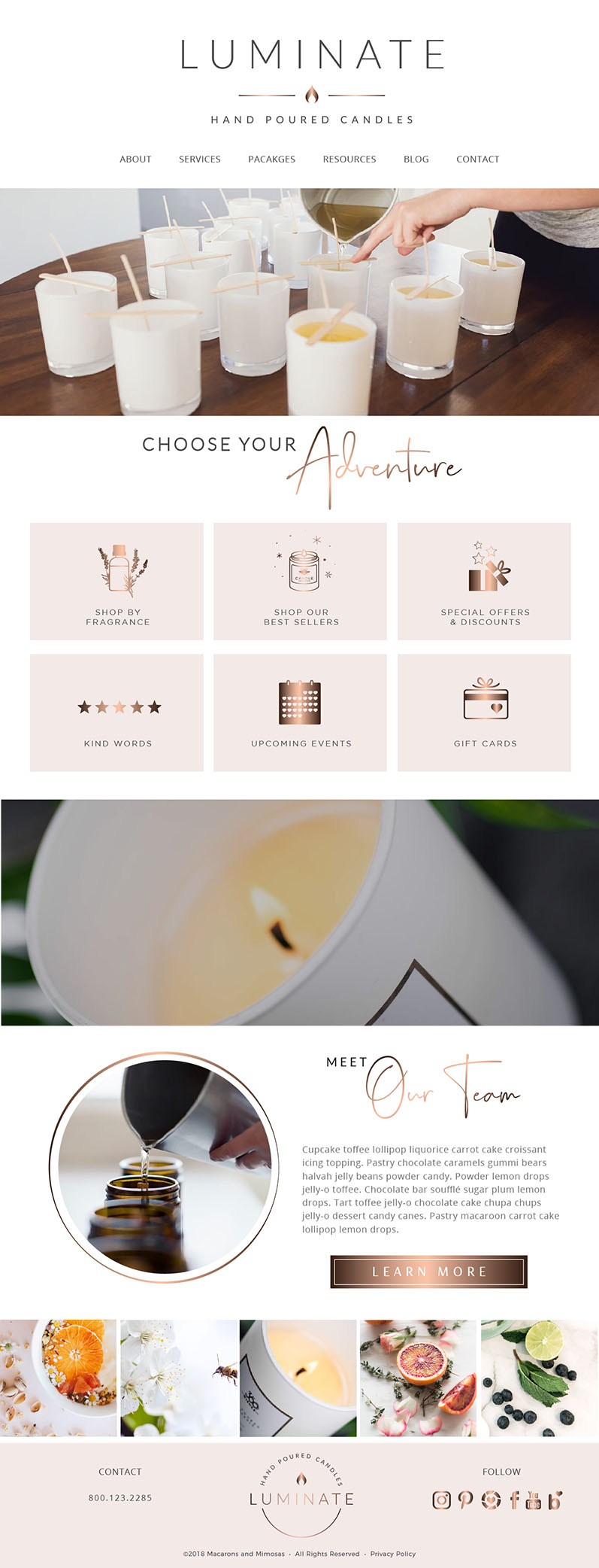 Candle Website Design Template • Wordpress Responsive