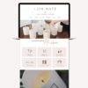 Candle Boutique Website Design Template & Logo, Rose Gold Bee Logo Branding Kit, Essential Oil Blog Kit, Candle Label Instagram Design