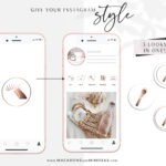 Rose Gold Instagram Beauty Highlights are perfect for makeup artists, lash, hairdressers, and bloggers who want to Style your Instagram pretty!