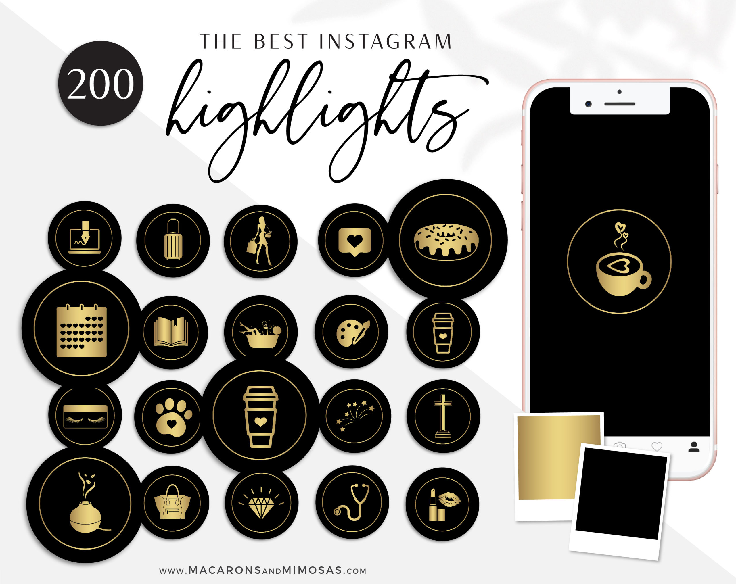 Free custom Instagram Story Highlight cover templates