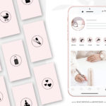 Pink and Black Instagram Highlights to style your Instagram Stories covers, 200 Story Highlight Covers, Icons for Fashion and Beauty
