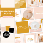 Boho Instagram Templates for Canva, Pink Instagram Templates for Stories and Posts, Canva Beauty Templates for Instagram Reels