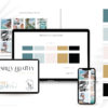 Semi-Custom Brand Design Kit includes one Main Logo, a Secondary Logo, Typography suggestions Curated Stock Photos, and more! 