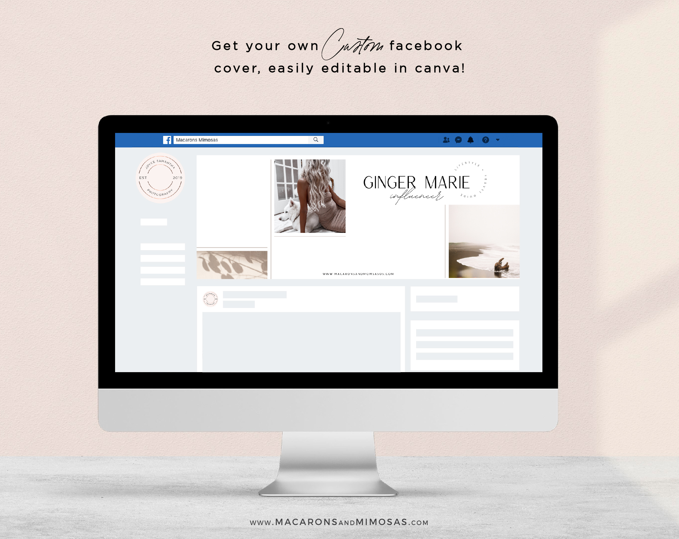Facebook banner design fully editable in Canva. Customizable Facebook Banner Templates easy to edit for coaches, real estate, and more...