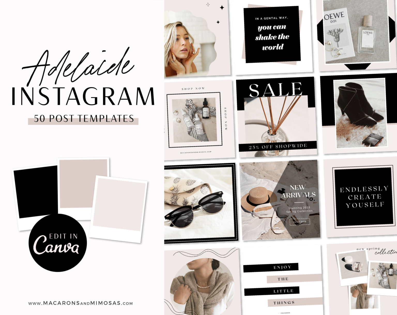 Pretty Instagram Reel Templates • Macarons and Mimosas