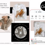 Instagram Templates for Canva, Neutral Instagram Templates for Stories and Posts, Canva Beauty Templates for Instagram Reels
