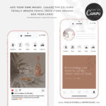 Neutral Instagram templates for Canva, Instagram Templates for Stories and Posts, Canva Beauty Templates for Instagram Reels