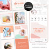 Boho Instagram Templates for Canva, Pink Instagram Templates for Stories and Posts, Canva Beauty Templates for Instgram Reels