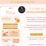 Boho Instagram Link in bio Template for Canva, Link in Bio for TikTok, Ditch LinkTree with this One-page Microsite