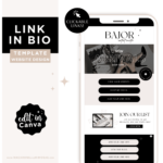 link in bio landing page Template for Canva, Neutral Instagram Templates, Ditch LinkTree Microsite for Instagram Profiles