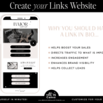 link in bio landing page Template for Canva, Neutral Instagram Templates, Ditch LinkTree Microsite for Instagram Profiles