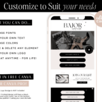 link in bio landing page Template for Canva, Neutral Instagram Templates, Ditch LinkTree Microsite for Instagram Profiles