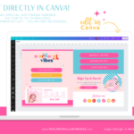 Bright Link in Bio Template for Canva, Pink Instagram Templates for Stories and Posts, Ditch LinkTree Microsite for Instagram Profiles