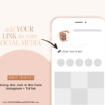 Boho Link in Bio TikTok Template for Canva, Pink Instagram Website Template, Ditch LinkTree One-page scrolling Microsite for Instagram Profile