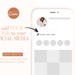 Boho Link in Bio TikTok Template for Canva, Pink Instagram Website Template, Ditch LinkTree One-page scrolling Microsite for Instagram Profile