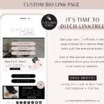 Instagram landing page template, Link in Bio Neutral Blush Pink Instagram Templates, Ditch LinkTree Microsite for Instagram Profiles