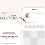 Bio layout for Instagram landing page template. One-page pink website for an Instagram link in bio or even TikTok... ditch Linktr.ee for custom bios.