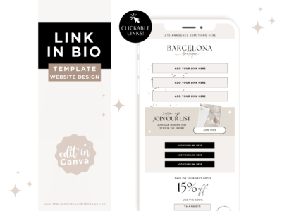 Link tool for your Instagram Bio Landing Page. The best one-page websites with free hosting in canva. Get your link-building tools to brand your website