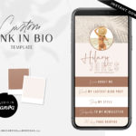 Boho Neutral Instagram Landing Page, Instagram Template, Ditch LinkTree Microsite for Instagram Profiles, Create a website in Canva