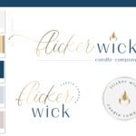 Candle Logo Design, Hand Poured Luxe Wax Brand Design, Decor Wick Candle Boutique Logo Branding Package, heart flame Wax Melts Label logo