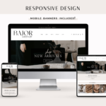 Minimal Shopify Theme Template, Neutral Shopify Theme, Website Design Shopify 0S 2.0 Drag and Drop with Canva Banners