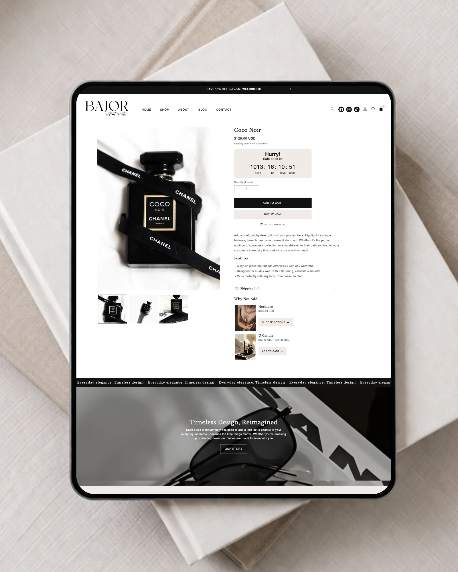 Luxe Black Modern Shopify Theme for Bold Fashion Boutiques and editorial style brands