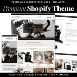 Minimal Shopify Theme Template, Luxe Neutral Shopify Theme, Website Design Shopify 0S 2.0 Drag and Drop with Canva Banners