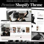 Minimal Shopify Theme Template, Luxe Neutral Shopify Theme, Website Design Shopify 0S 2.0 Drag and Drop with Canva Banners