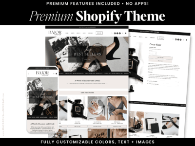 Minimal Shopify Theme Template, Luxe Neutral Shopify Theme, Website Design Shopify 0S 2.0 Drag and Drop with Canva Banners